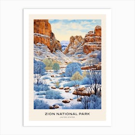 Zion National Park United States 2 Poster Art Print