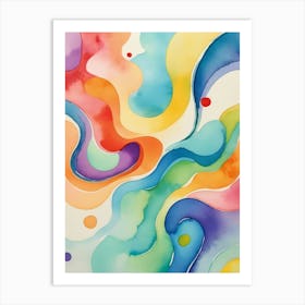 Abstract Watercolor Painting 26 Art Print