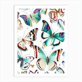 Butterflies Repeat Pattern Decoupage 1 Art Print