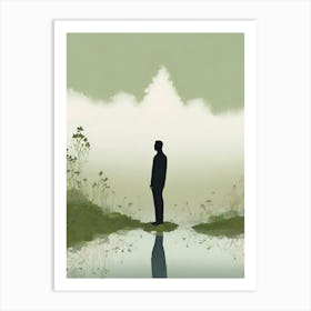 Man Standing In Water 14 Art Print