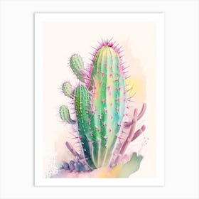 Ladyfinger Cactus Storybook Watercolours 2 Art Print
