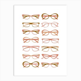 Pink Glasses Print Art Print