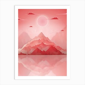 Abstract Mountains Art Print