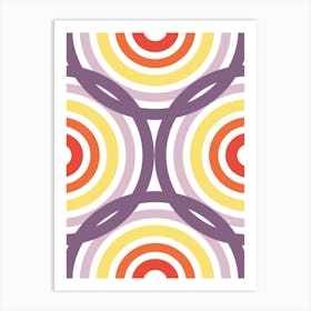 Retro Circles Art Print