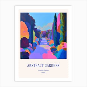 Colourful Gardens Versailles Gardens France 2 Blue Poster Art Print