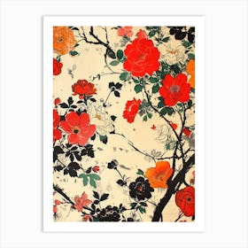 Great Japan Hokusai Japanese Floral 14 Art Print