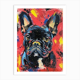 French Bulldog Acrylic Painting 4 Art Print