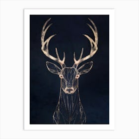 Deer Head Art Print