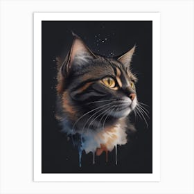 Cat Watercolor (2) Art Print