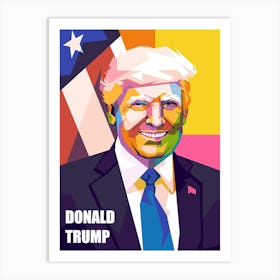 Usa Former President Donald J Trump WPAP Pop Art Style Art Print