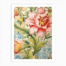 Floral Wallpaper 399 Art Print