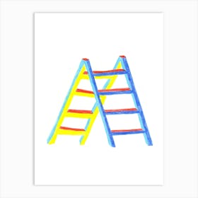 Ladder Drawing Art Print