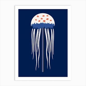 Comb Jellyfish Cartoon 4 Art Print