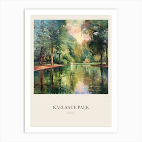 Karlsaue Park Kassel 2 Vintage Cezanne Inspired Poster Art Print