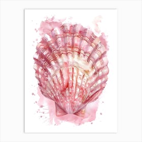 Watercolor Sea Shell 11 Art Print