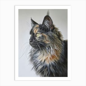 Turkish Angora Cat Painting 2 Art Print