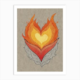 Heart Of Fire 12 Art Print