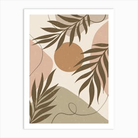 Abstract Tropical Leaves 13 Art Print