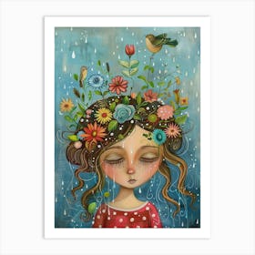 Rain Girl 1 Art Print