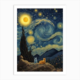 cats like Vincent like Vincent Art Print