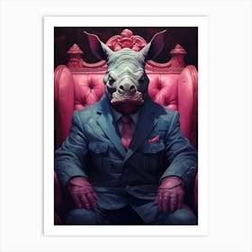 Pig In A Suit Art Print