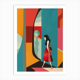 Girl In A Dress Art Print