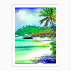 Koh Samui Thailand Soft Colours Tropical Destination Art Print