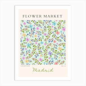 Flower Market Madrid Art Print