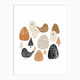 Birds In The Forest 1 Art Print