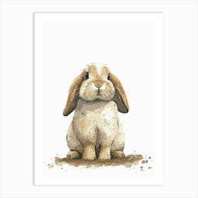 Havana Rabbit Nursery Illustration 2 Art Print