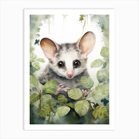 Adorable Chubby Foraging Possum 3 Art Print