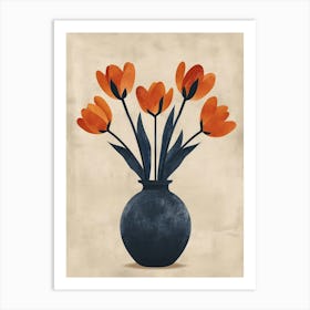 Tulips In A Vase 37 Art Print