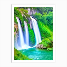 Zrmanja Waterfalls, Croatia Majestic, Beautiful & Classic (2) Art Print