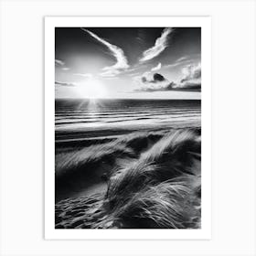 Black And White Sand Dunes Art Print