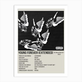 YOUNG FOREVER (EXTENDED) By Nessa Barrett. 2022 Poster Art Print