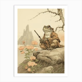 Wise Frog Japanese Style 8 Art Print