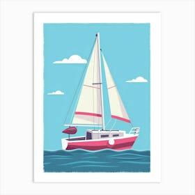 Sailboat In The Ocean 4 Art Print