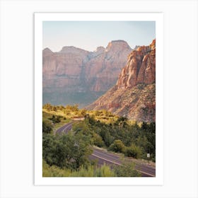 Red Rock Desert Road Art Print