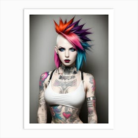 Pretty Punk Girl - Hall-O-Gram Creations 30 Art Print