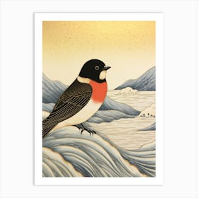 Bird Illustration Swallow 1 Art Print