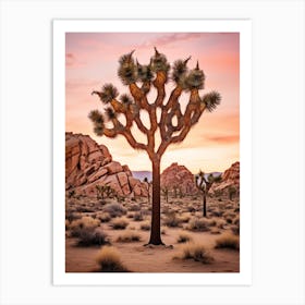  Photograph Of A Joshua Tree At Dusk In Desert 2 Art Print