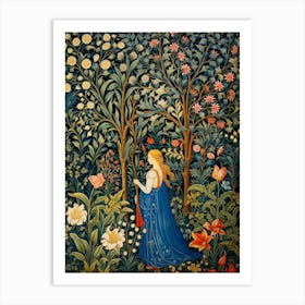 Lady In The Woods Art Print