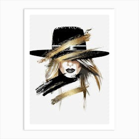 Woman In A Hat 56 Art Print