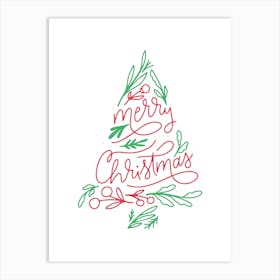 Living Room Cute Christmas Greetings 05 Art Print