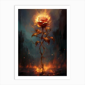 Rose Of Fire 2 Art Print