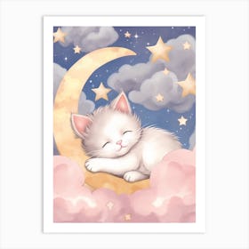 Sleeping Baby Kitten 1 Art Print