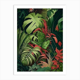 Jungle Foliage 9 Botanicals Art Print