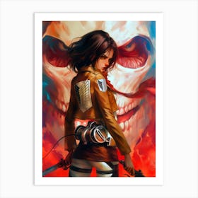 Mikasa Ackerman Attack On Titan Art Print