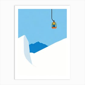 Revelstoke, Canada Minimal Skiing Poster Art Print