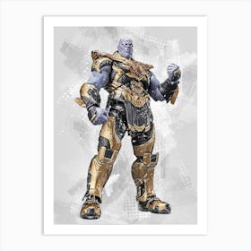 Thanos Marvel Painting Art Print